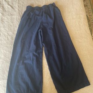 Large Los Angeles Apparel Cotton Twill Wide Leg Pant